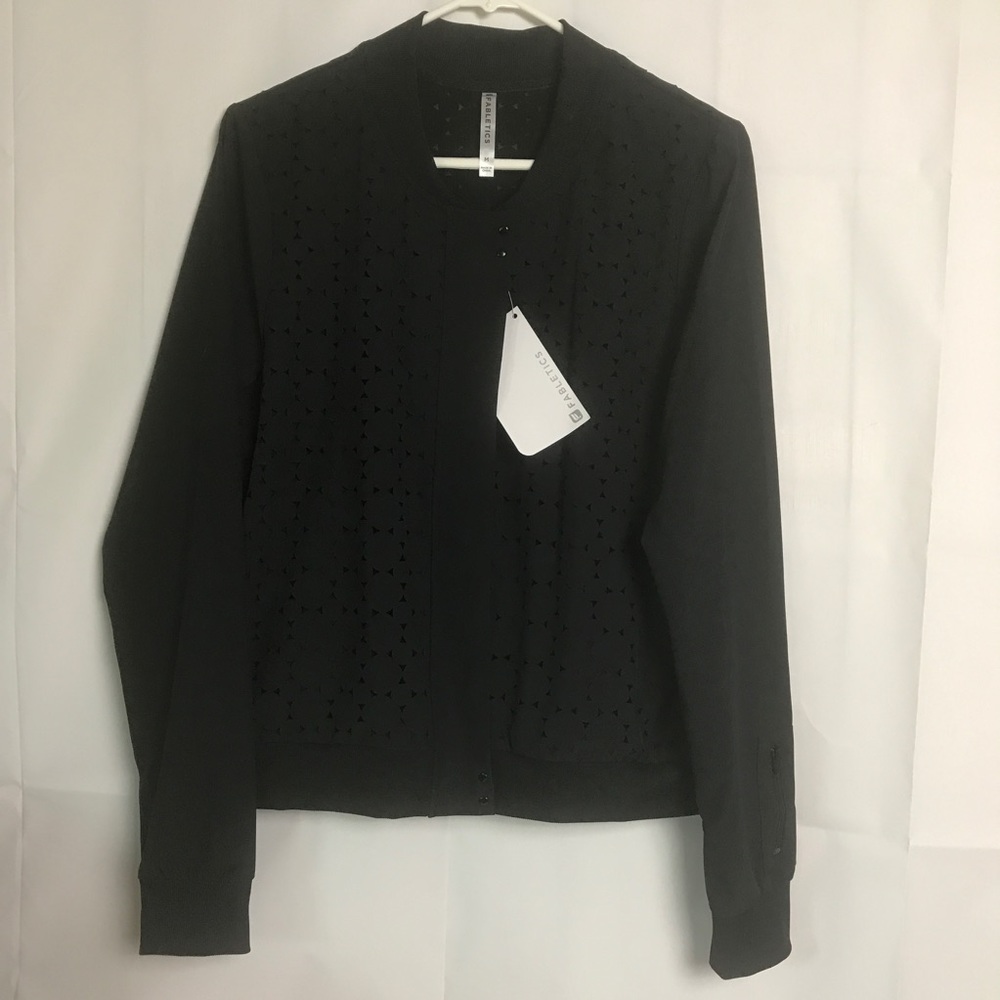 Fabletics Athletic Jacket Medium Black NEW  E1P